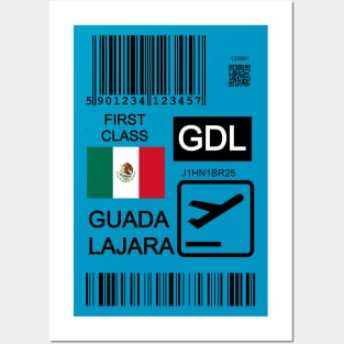 Guadalajara Mexico travel ticket Posters and Art